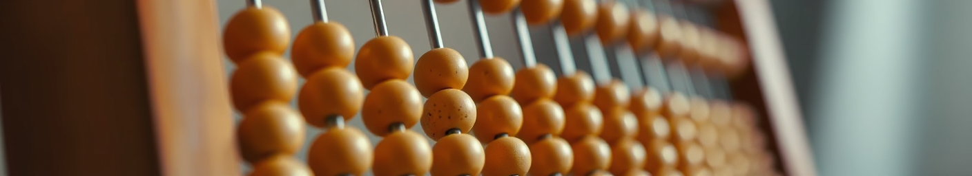 An abacus, representing the work of making complex compensation calculations clear and tangible
