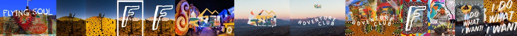 The resulting 'No Destination' stylescapes — a strip of brand directions exploring adventure-club and 'I do what I want' themes